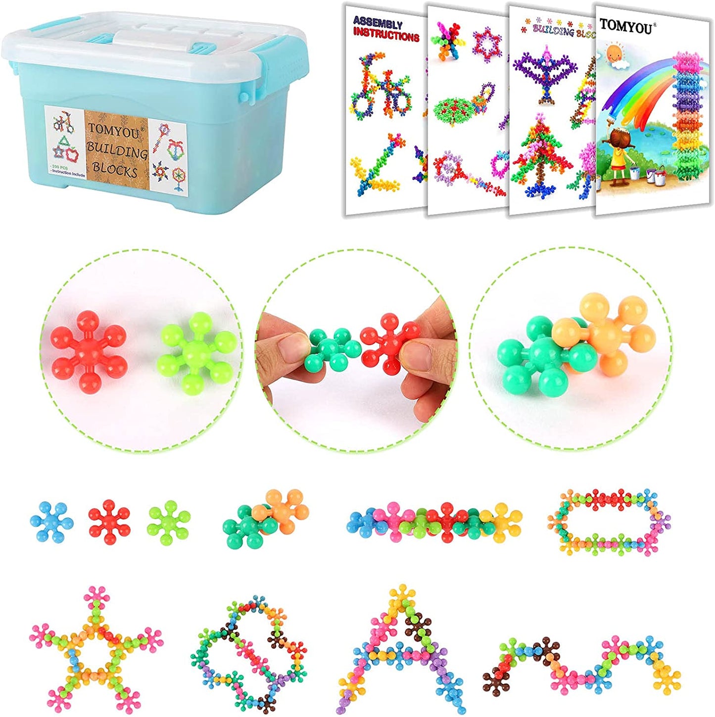 Colorful Magical Building Snow Blocks