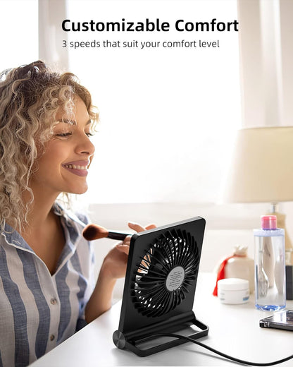 Compact Powerful Low Noise Desk Fan