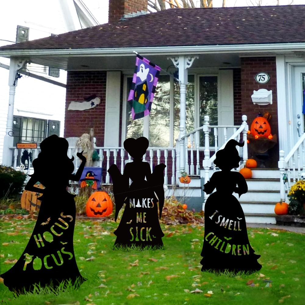Spooky Witch Sisters Outdoor Halloween Decor Set - Befez