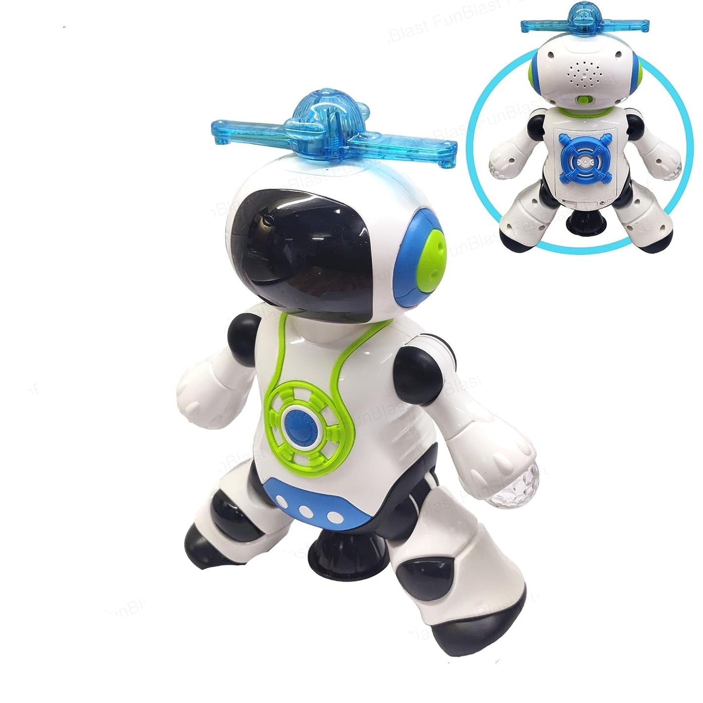 Fun LED Music Robot with 360 Spin