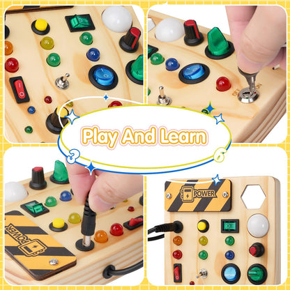 Colorful Kids Educational Pinboard with LED Lights
