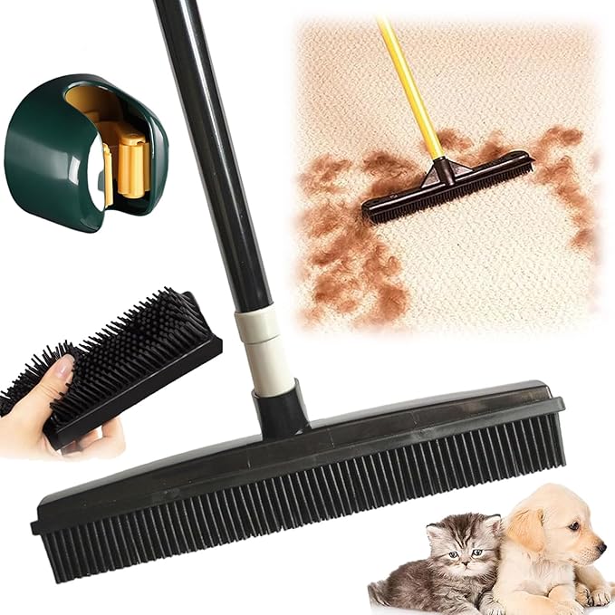 Gentle Pet Hair Removal Tool | Soft Rubber Grooming Brush