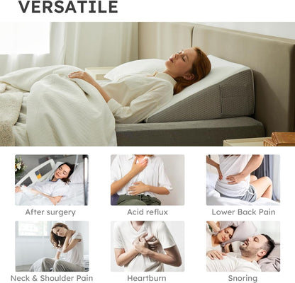 Comfortable Cooling Wedge Pillow for Back Pain Relief