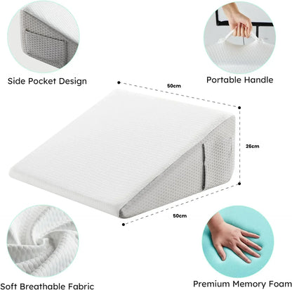 Comfortable Cooling Wedge Pillow for Back Pain Relief