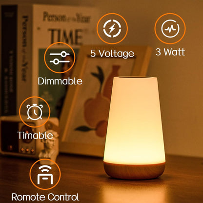 Colorful LED Touch Bedside Night Lamp