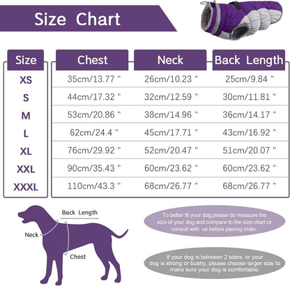 Warm Waterproof Dog Coat with Reflective Strip