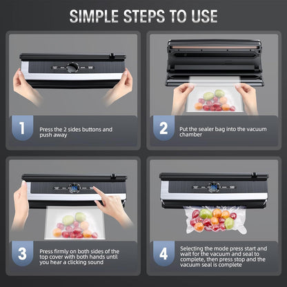 Automatic Food Sealer with Cutter & Vacuum Pump
