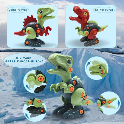 Colorful Kids Dinosaur Building Toy Set