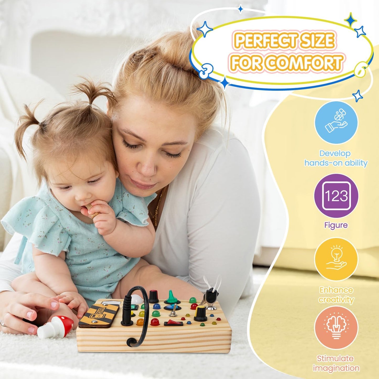 Colorful Kids Educational Pinboard with LED Lights
