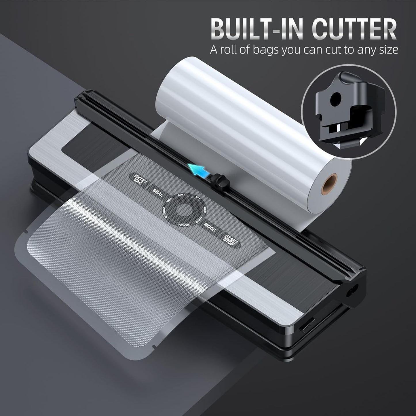 Automatic Food Sealer with Cutter & Vacuum Pump
