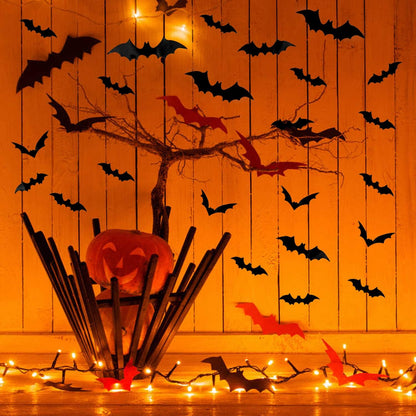 Spooky Wall Decals - Halloween Home Decor Stickers (120 Pack)