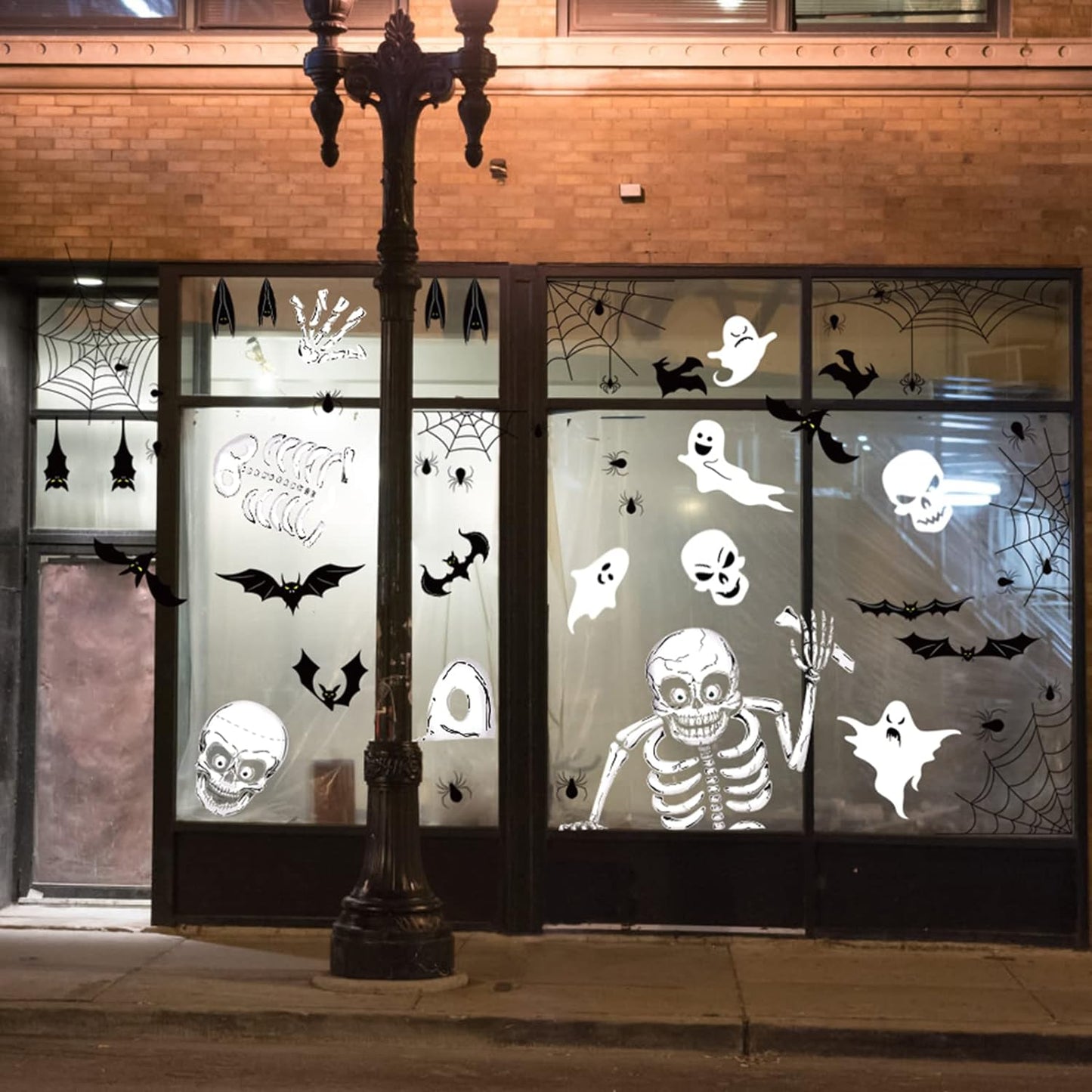 Spooky Halloween Window Stickers - 140PCS Removable Clings