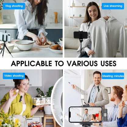 Compact Dual Wireless Mics for iPhone iPad