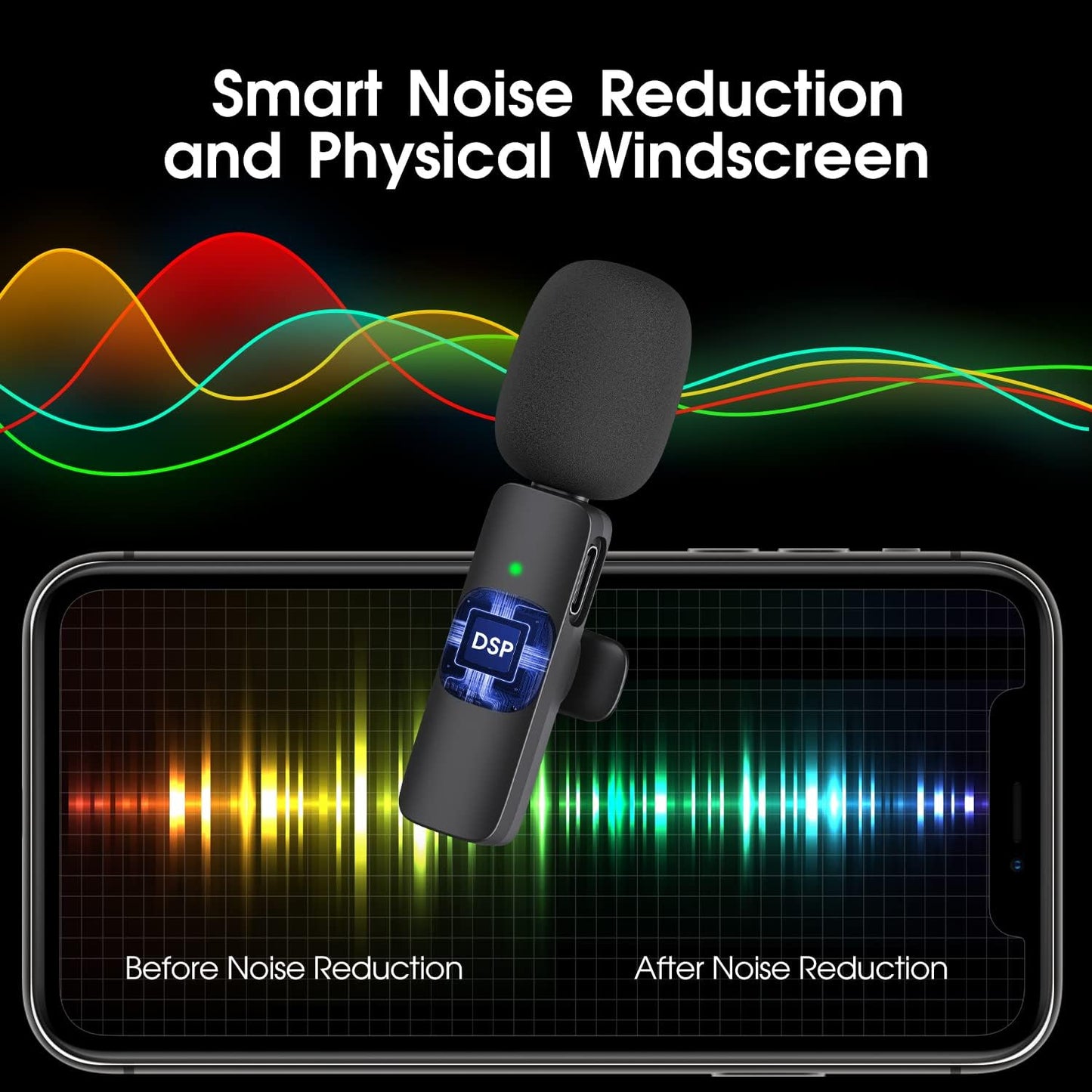 Compact Dual Wireless Mics for iPhone iPad
