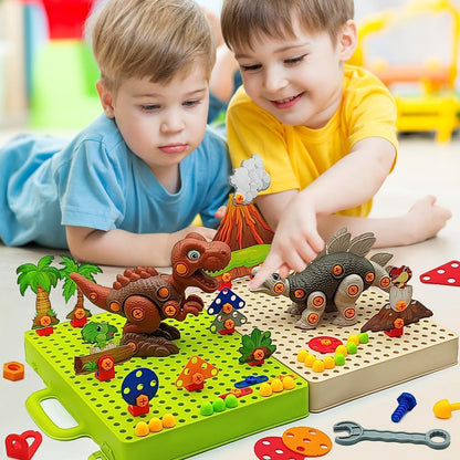 Colorful Kids Dinosaur Building Toy Set