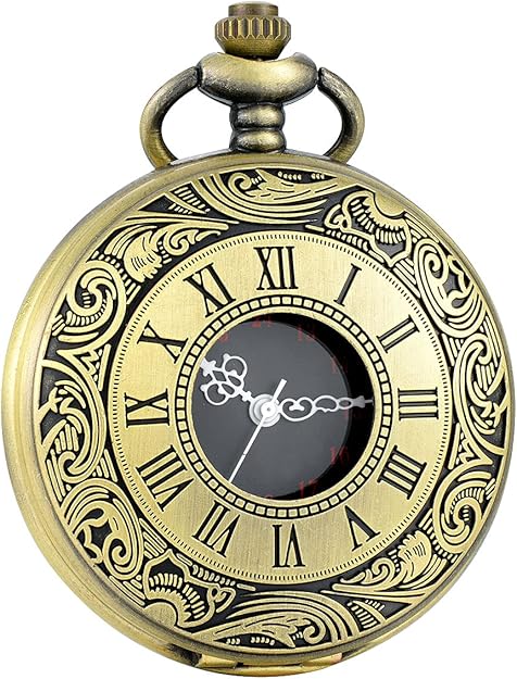 Vintage Leather Mens Pocket Watch