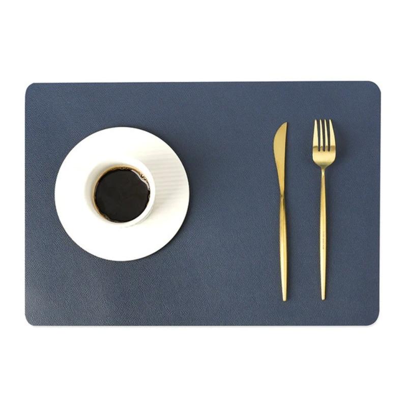 Waterproof Rectangular Table Placemats PU Leather