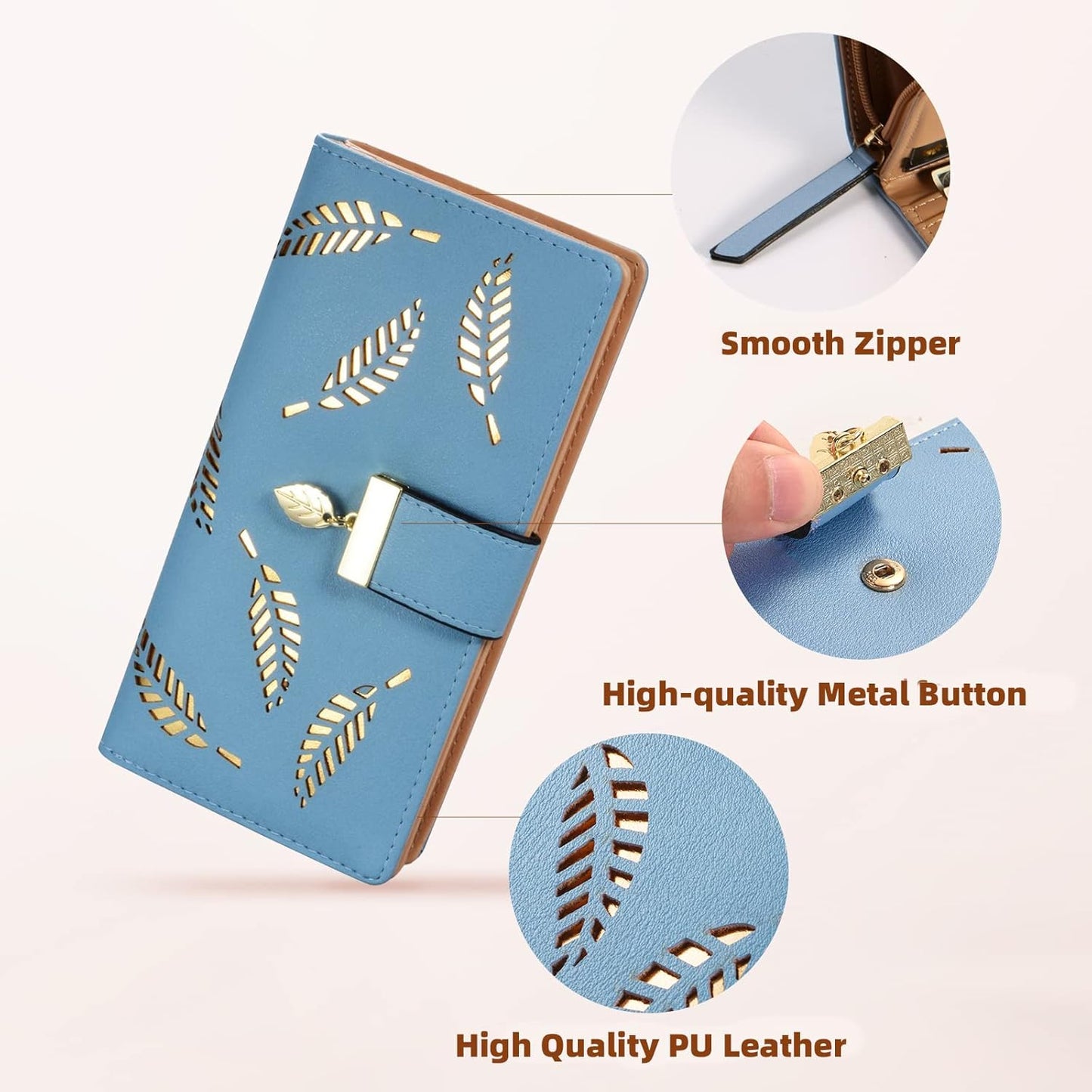 Elegant Ladies Genuine Leather Wallet