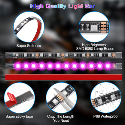 Bright Motorcycle LED Light Kit with Turn Signals