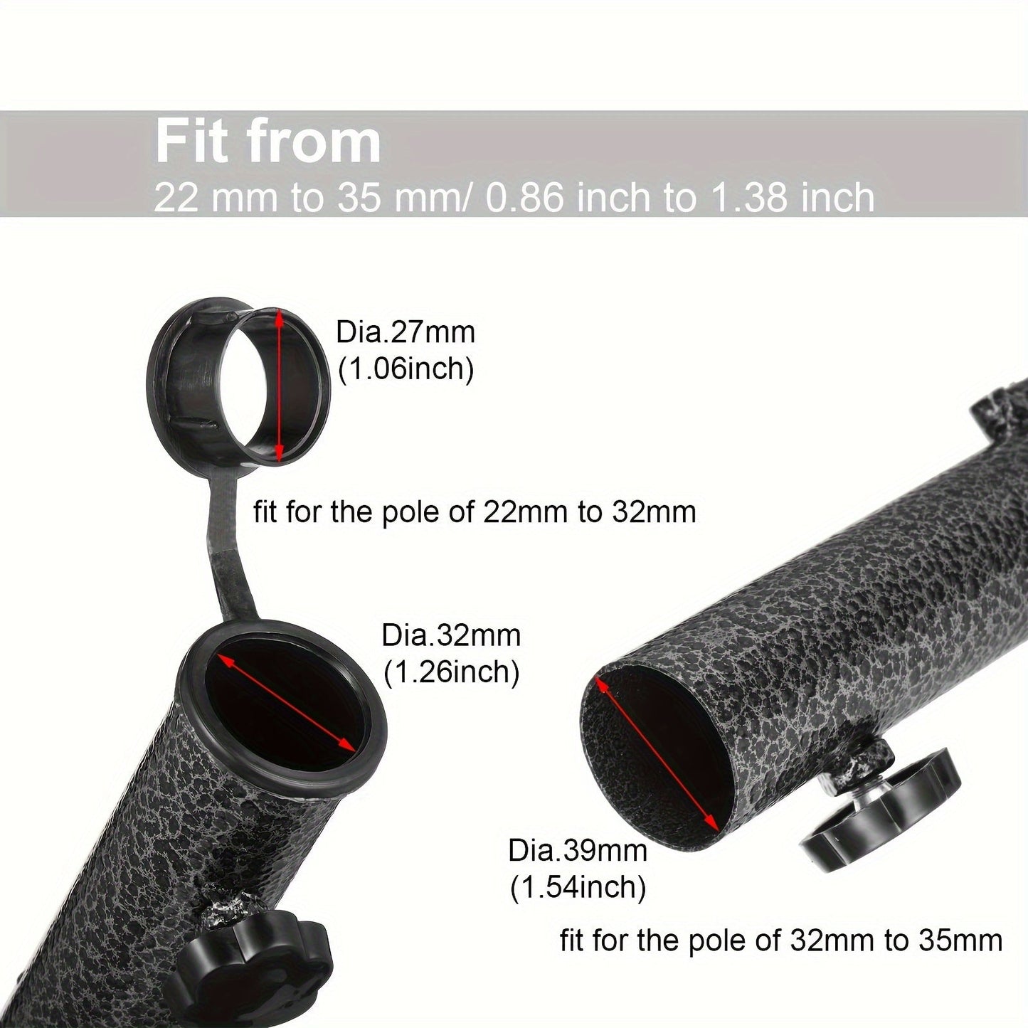 Compact Umbrella Holder for 1.1-1.3 in Poles, Stable & Portable