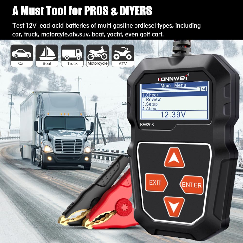 Auto Battery Voltage Tester
