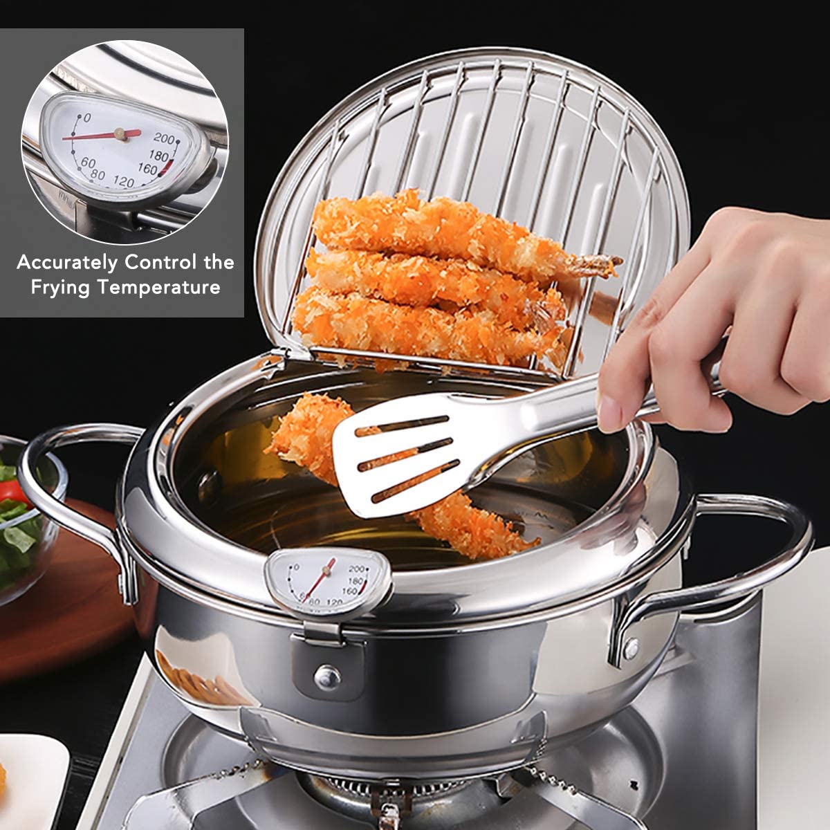 Accurate Digital Electric Deep Fryer with Thermostat