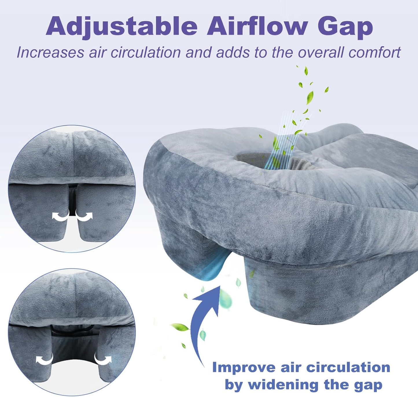 Contour Support Pillow for Stomach Sleepers After Surgery