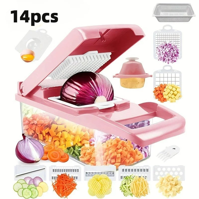 Easy Vegetable Chopper 14-Piece Kitchen Slicer Set