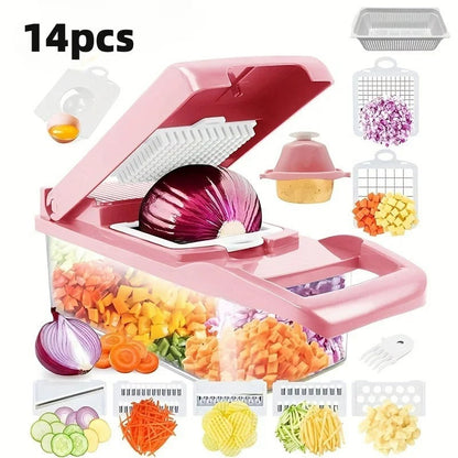 Easy Vegetable Chopper 14-Piece Kitchen Slicer Set