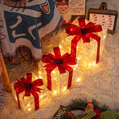 Bright Christmas Gift Boxes Set of 3