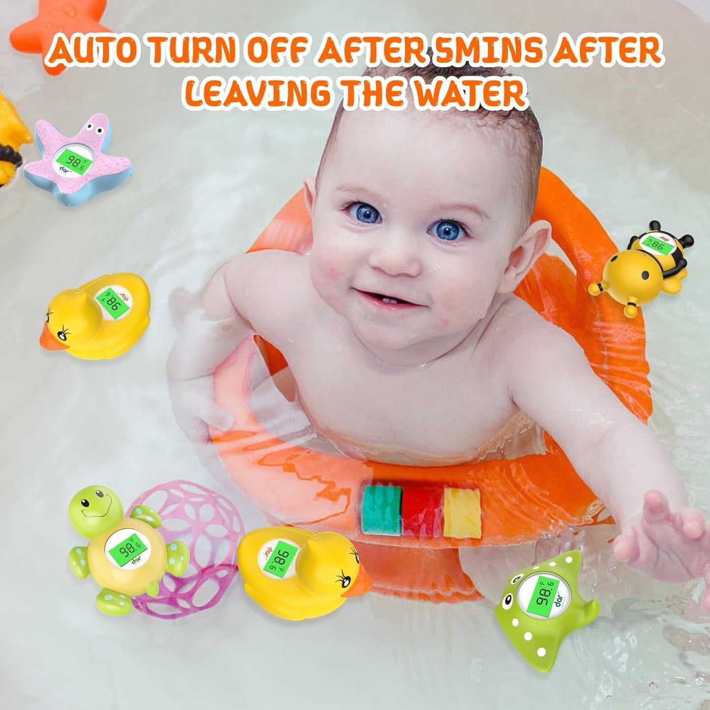 Accurate Digital Baby Bath Thermometer with Color Alert