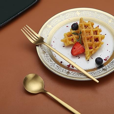 Premium Steel Flatware Set in Trendy Colors