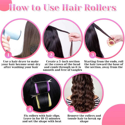 Easy Use Hair Curlers for Bouncy Long Lasting Curls
