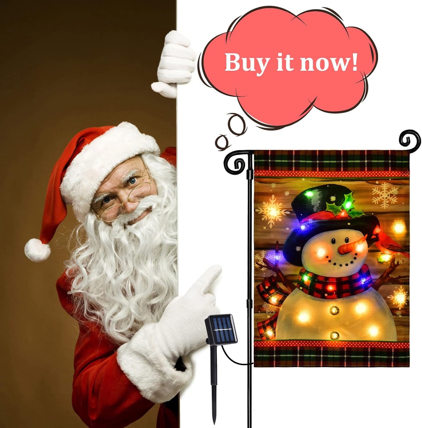 Bright Snowman Yard Flag