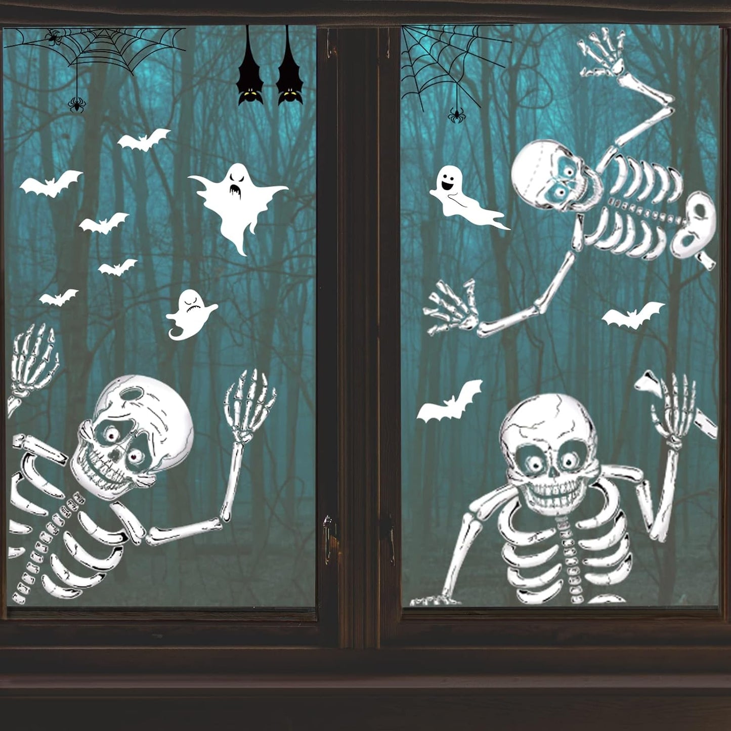 Spooky Halloween Window Stickers - 140PCS Removable Clings