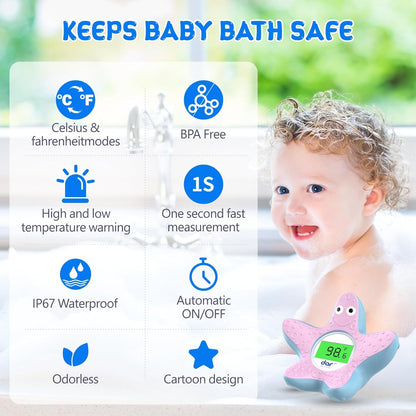 Accurate Baby Bath Digital Thermometer with Color Alert