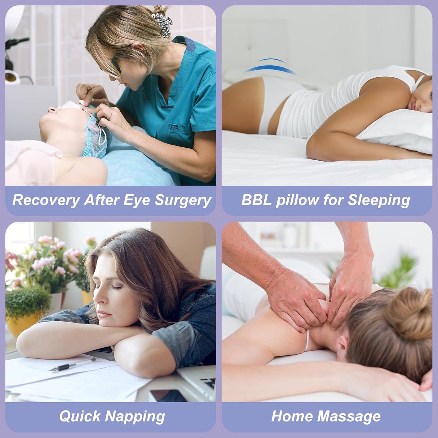 Contour Support Pillow for Stomach Sleepers After Surgery