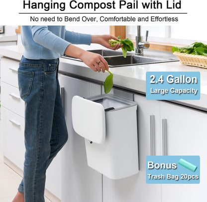 Compact Odor Controlled Kitchen Composter Bin