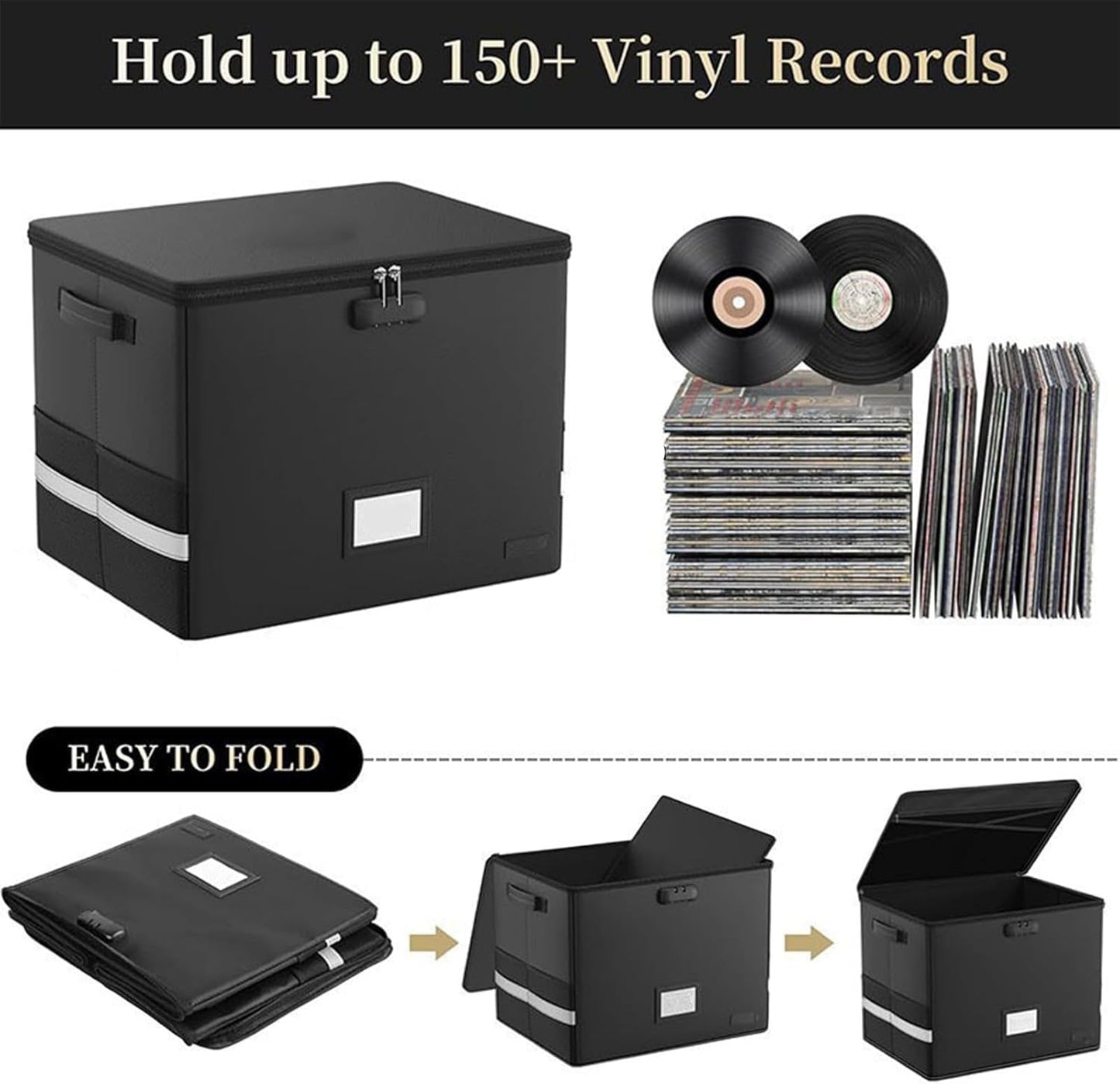 Durable Vinyl Record Storage Box