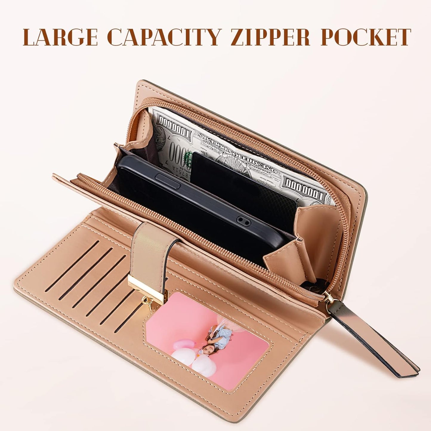Elegant Ladies Genuine Leather Wallet