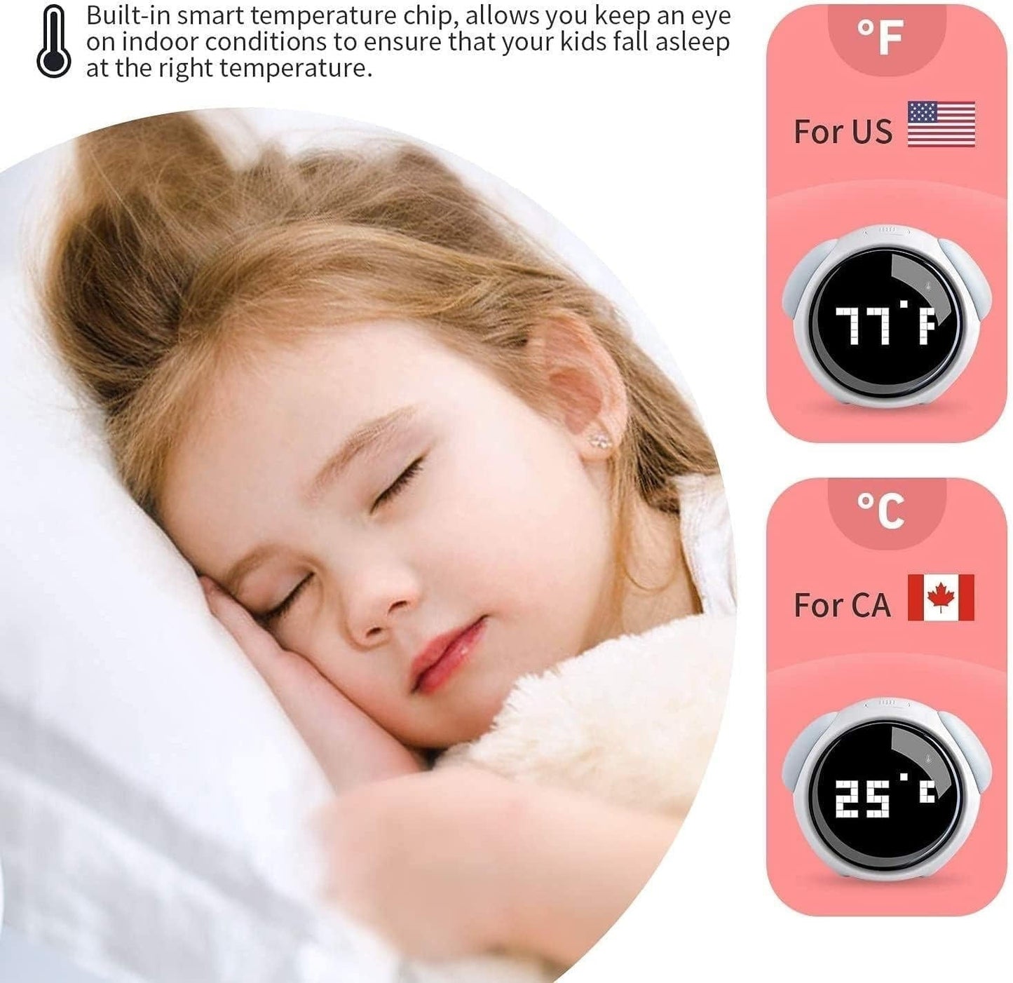 Smart Wake Up Clock With LED Light And Voice