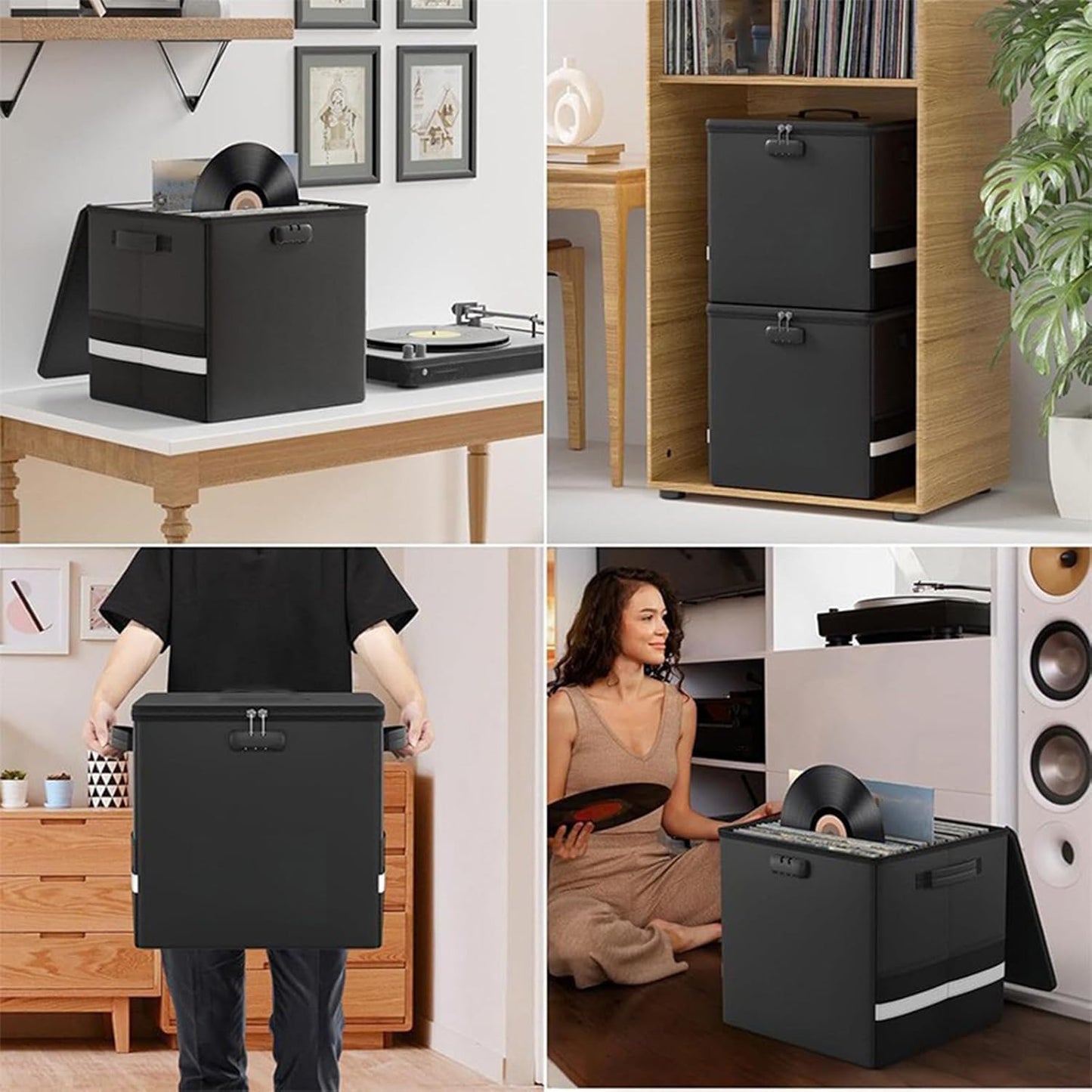 Durable Vinyl Record Storage Box