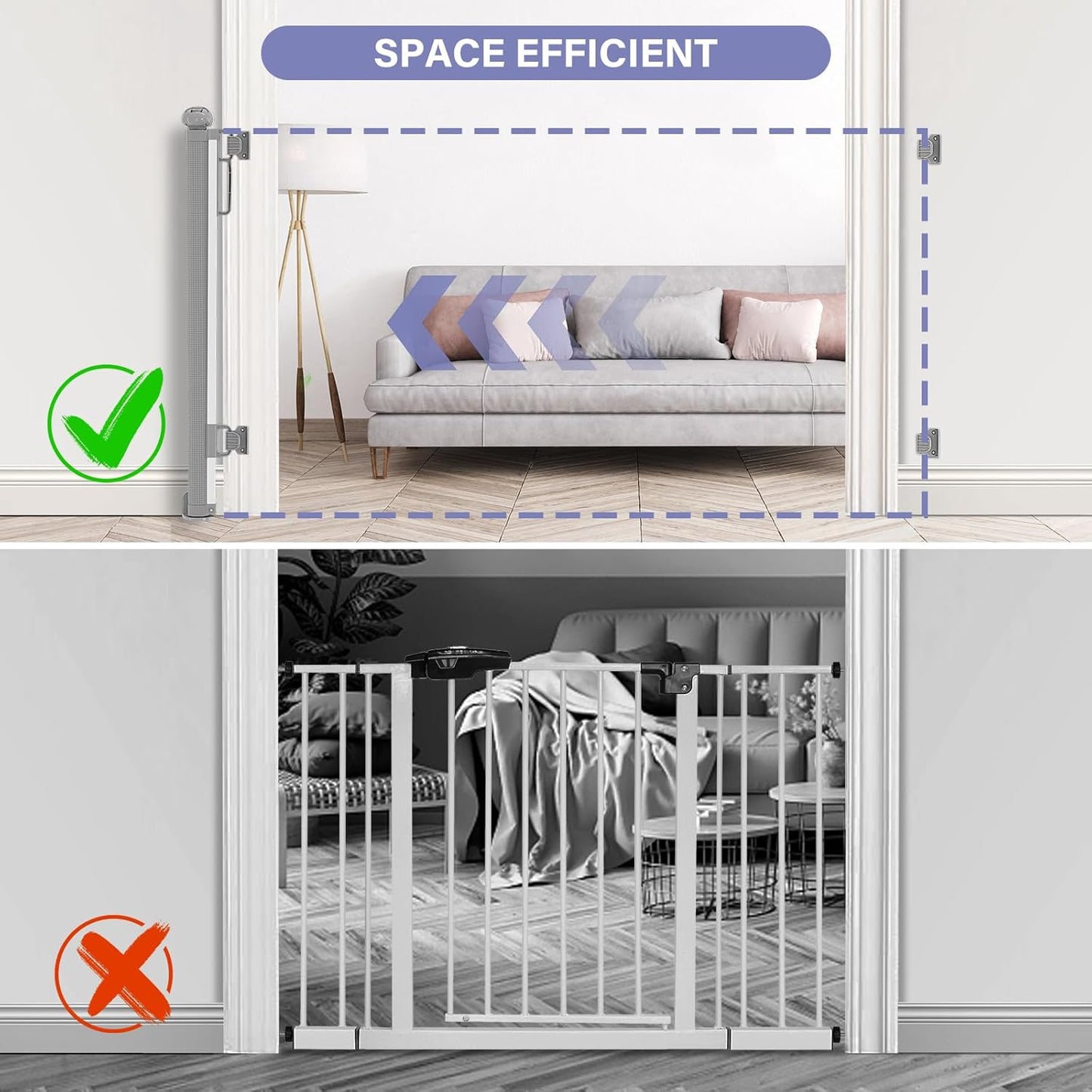 Befez | Secure Walk-Thru Baby Pet Gate