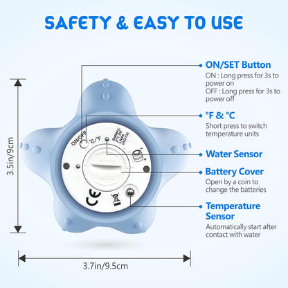 Accurate Baby Bath Digital Thermometer with Color Alert