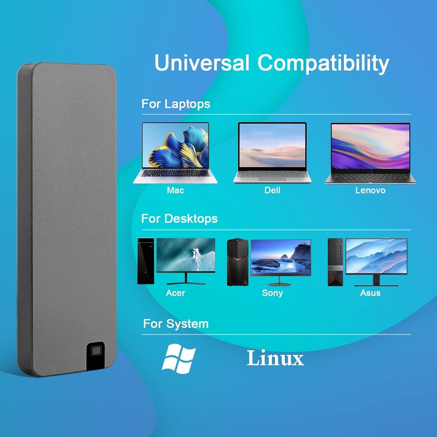 Compact External Hard Disk Drive
