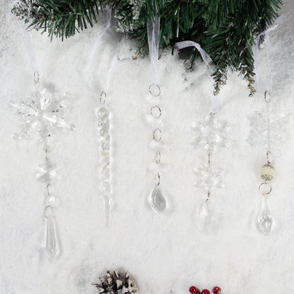 Sparkling Glass Christmas Ornament Set
