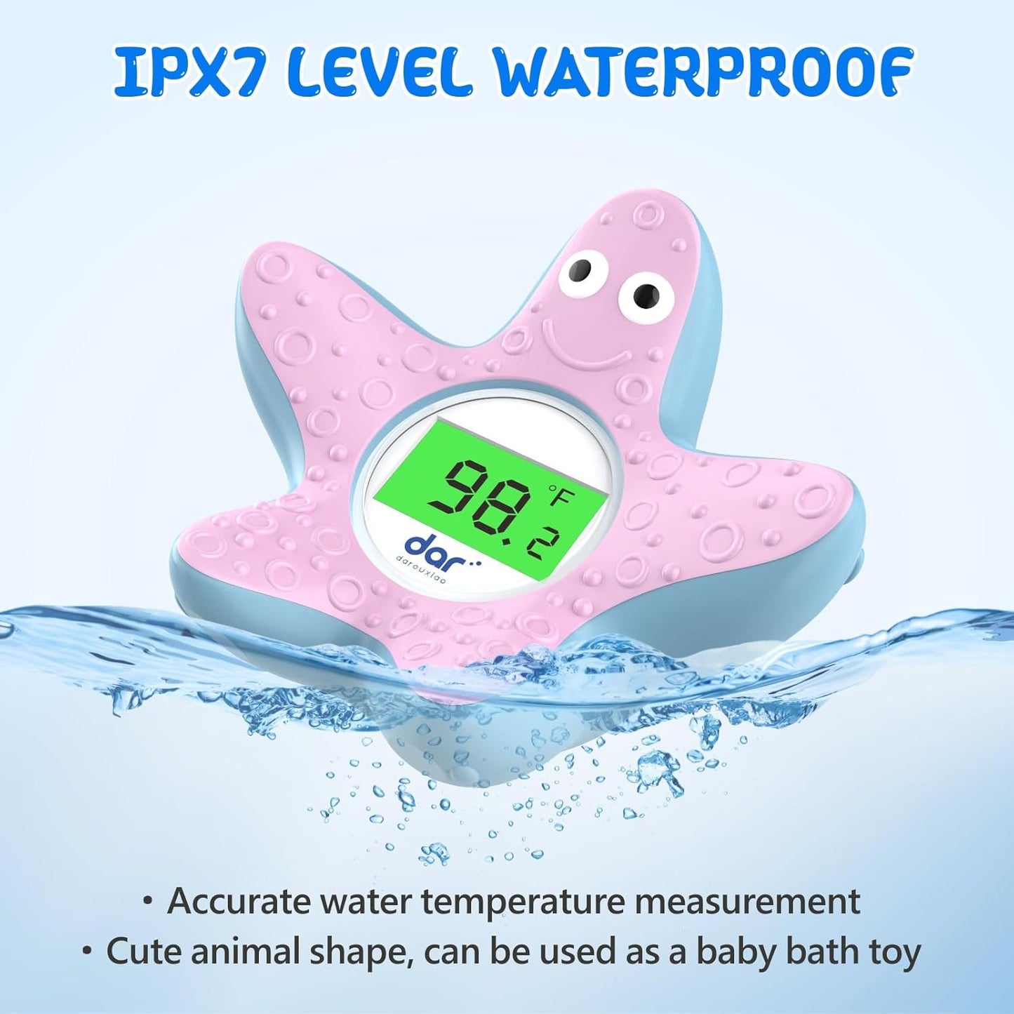 Accurate Baby Bath Digital Thermometer with Color Alert