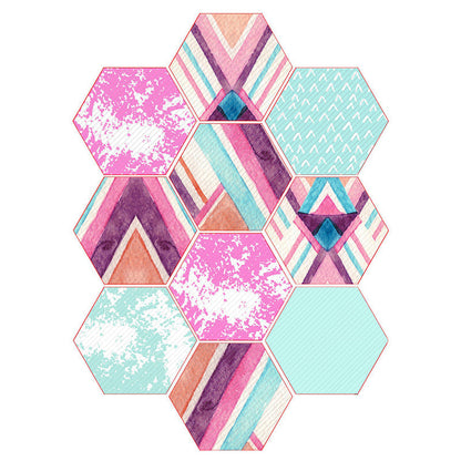 Decorative Self-Adhesive Hexagon Wall Tiles