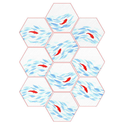 Decorative Self-Adhesive Hexagon Wall Tiles