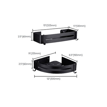 Stylish Black 3 Piece Bathroom Storage Set